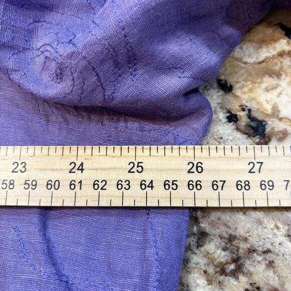 French Laundry Woman Purple Linen Silk Blend Button Up BlousePlus Size 2X - Picture 5 of 16